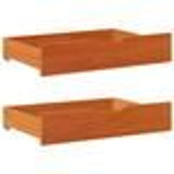 vidaXL Tiroirs sous le lit 2 pcs brun cire 85x55x17 cm pin massif