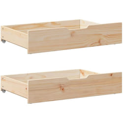 Vidaxl - Tiroirs sous le lit avec roulettes 2 pcs 80x55x17 cm pin massif