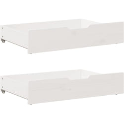 Tiroirs sous le lit 2 pcs blanc 80x55x17 cm bois de pin massif Vidaxl