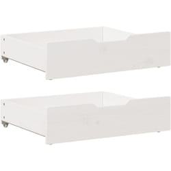 Vidaxl - Tiroirs sous le lit 2 pcs blanc 75x55x16 cm bois de pin massif