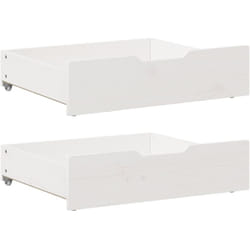 Tiroirs sous le lit 2 pcs blanc 65x55x17 cm bois de pin massif Vidaxl
