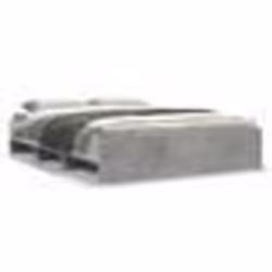 vidaXL Cadre de lit sans matelas gris béton 150x200 cm bois ingénierie - 150 x 200 cm