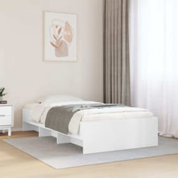 Cadre De Lit Blanc 75x190 Cm Bois D'Ingénierie - Vidaxl