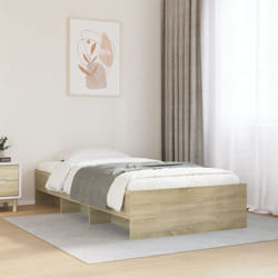Vidaxl - Cadre de lit sans matelas chêne sonoma 75x190 cm
