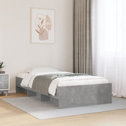 Cadre De Lit Sans Matelas Gris Béton 75x190cm Bois D'Ingénierie Vidaxl