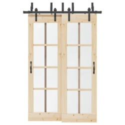 vidaXL Kit de quincaillerie 152,5 cm - Noir