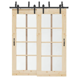 VidaXL Kit quincaillerie porte coulissante 183 cm - Noir