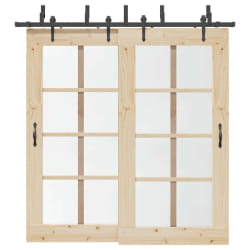 vidaXL Kit de quincaillerie 213,5 cm - Noir