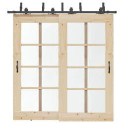 vidaXL Kit de quincaillerie 213,5 cm - Noir