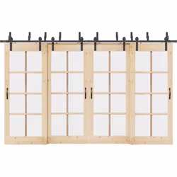 Avec ce kit de ferrures pour portes coulissantes, vous pouvez facilement installer des rails doubles pour que deux portes cou ...