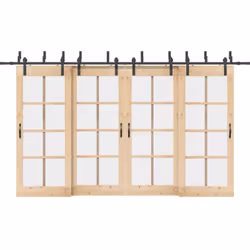 Avec ce kit de ferrures pour portes coulissantes, vous pouvez facilement installer des rails doubles pour que deux portes cou ...