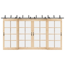 vidaXL kit porte coulissante 427 cm - Acier noir