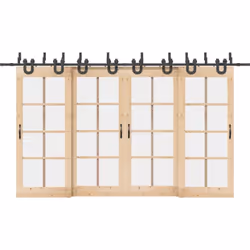 Avec ce kit de ferrures pour portes coulissantes, vous pouvez facilement installer des rails doubles pour que deux portes cou ...