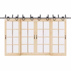 Avec ce kit de ferrures pour portes coulissantes, vous pouvez facilement installer des rails doubles pour que deux portes cou ...