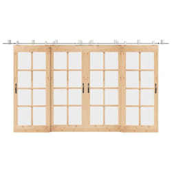 vidaXL Kit Fixation Porte Coulissante 200 cm - Argenté