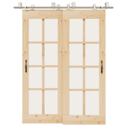 vidaXL Kit fixation porte coulissante 183 cm inox