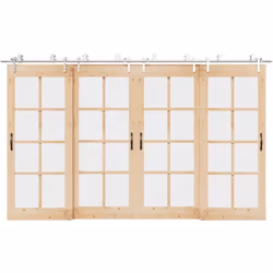 Avec ce kit de ferrures pour portes coulissantes, vous pouvez facilement installer des rails doubles pour que deux portes cou ...
