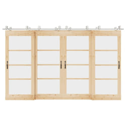 vidaXL Kit Fixation Porte Coulissante