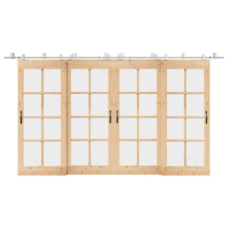 VIDAXL Kit Fixation Porte Coulissante 400 cm Argenté