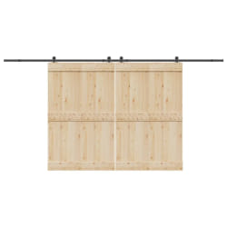 vidaXL Kit de quincaillerie porte coulissante 427 cm - Noir