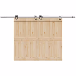 Ce kit de quincaillerie pour portes coulissantes est idéal pour rallonger la longueur des rails de vos portes coulissantes pl ...