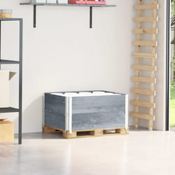 vidaXL Colliers de palette 2 pcs gris 80x60 cm bois de pin solide