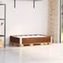 vidaXL Collier de palette marron 120x80 cm bois de pin solide