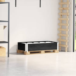 Vidaxl - Collier de palette noir 100x50 cm bois de pin solide