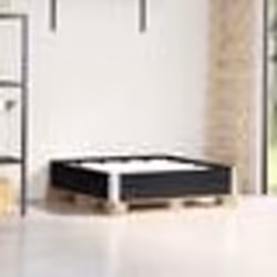vidaXL Collier de palette noir 100x100 cm bois de pin solide