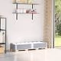 vidaXL Collier de palette gris 150x50 cm bois de pin solide