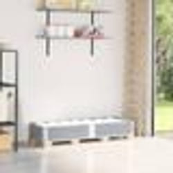 vidaXL Collier de palette gris 150x50 cm bois de pin solide