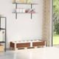 vidaXL Collier de palette marron 150x50 cm bois de pin solide