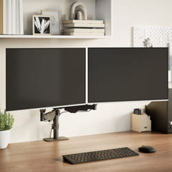 Bras pour moniteur double 27 pouces max ressort à gaz 20 kg - Vidaxl
