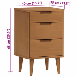 VidaXL 4013409 Table de nuit et table de chevet Marron - Vue supplémentaire 8