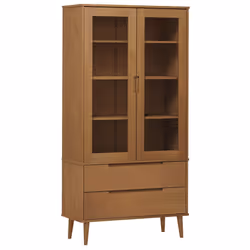 VidaXL 4013413, Marron, Bois, Bois, Verre, Bois de pin, Bois, 900 mm, 350 mm
