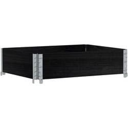 Vidaxl - Jardinière noir 80x60 cm bois massif de pin