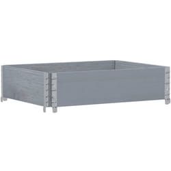 Jardinière gris 80x60 cm bois massif de pin vidaXL