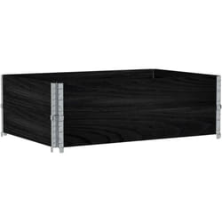 Vidaxl - Jardinière noir 120x80 cm bois massif de pin