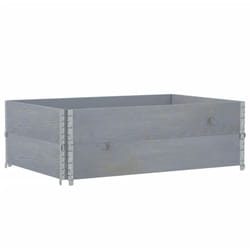 Vidaxl - Jardinière gris 120x80 cm bois massif de pin