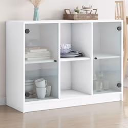 vidaXL Buffet blanc 102x37x75,5 cm bois d'ingénierie