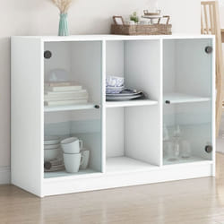 vidaXL Buffet blanc 102x37x75,5 cm bois d'ingénierie