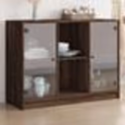 vidaXL Buffet chêne marron 102x37x75,5 cm bois d'ingénierie