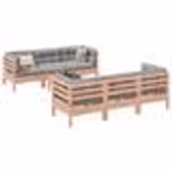 vidaXL Salon de jardin 7 pcs et coussins bois massif sapin de douglas