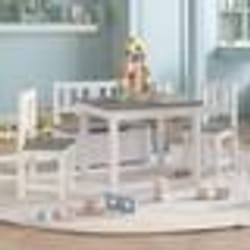 vidaXL Salon de jardin 5 pcs avec coussins bois de pin imprégné