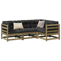 vidaXL Salon de jardin 4 pcs bois de pin imprégné 3299411