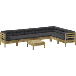 Vidaxl - Salon de jardin 8 pcs avec coussins bois de pin imprégné