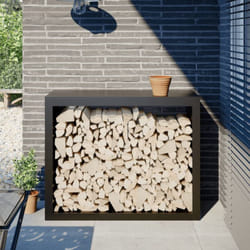 Vidaxl - Portant de bois de chauffage noir 100x40x80 cm acier
