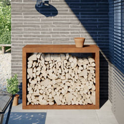 Vidaxl - tagère à bois 100x40x80 cm acier résistant aux intempéries