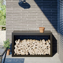 Vidaxl - Portant de bois de chauffage noir 100x40x60 cm acier