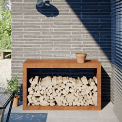 Vidaxl - tagère à bois 100x40x60 cm acier résistant aux intempéries